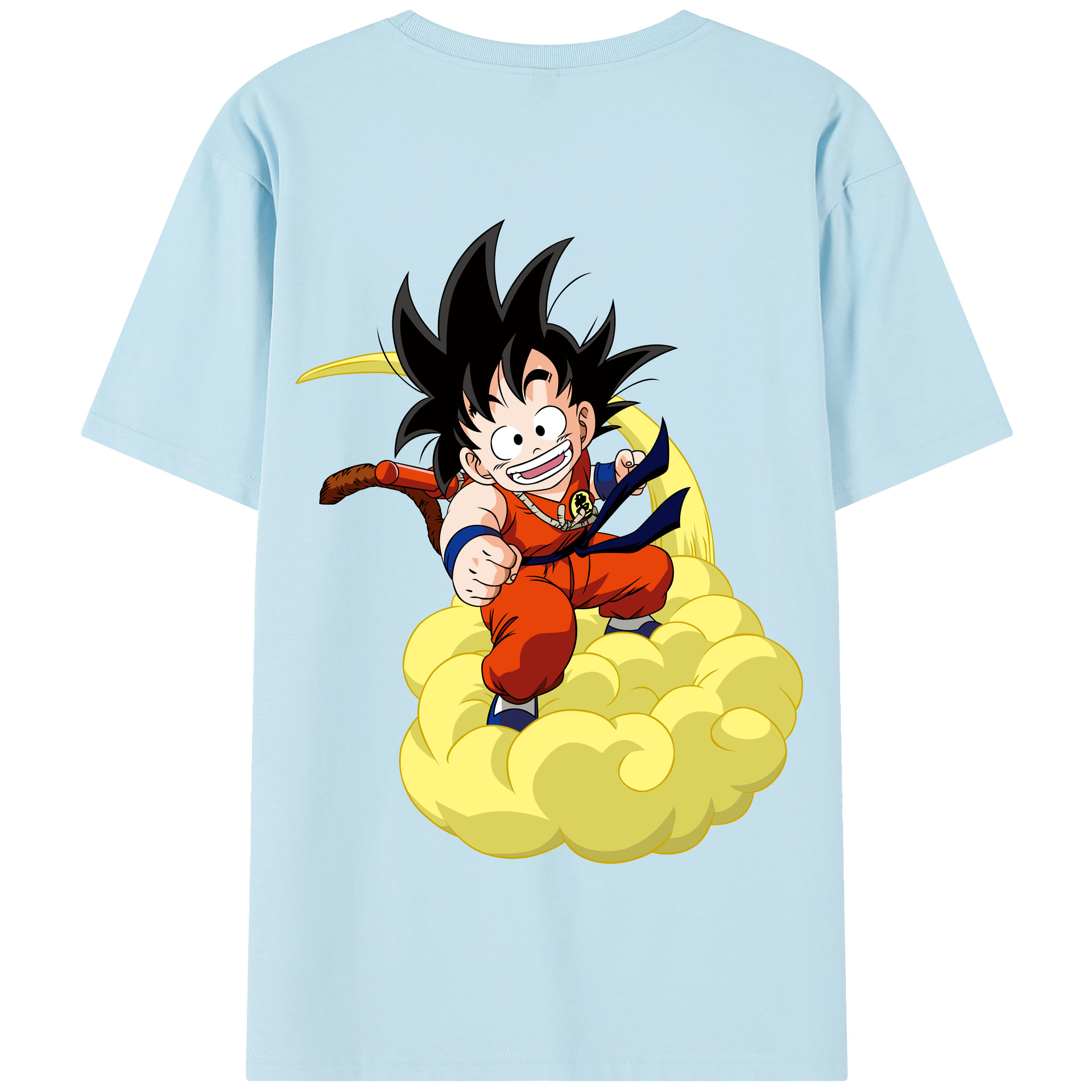 （画像用） ドラゴンボール 孫悟空（そん ごくう）Son Goku カカロット DRAGON BALL Kakarotto 綿100％半袖Tシャツ（背面プリント）